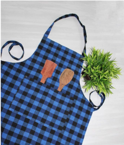 GLUN Waterproof Unisex Kitchen Apron Checkered